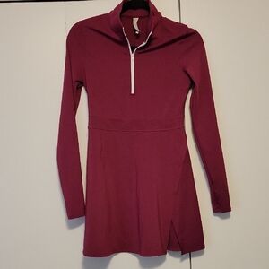 Burgundy Long Sleeve Dress